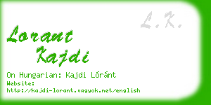 lorant kajdi business card